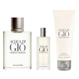 Kit Coffret Acqua di Gio EDT 100ml + Gel De Banho 75ml + Miniatura 15ml