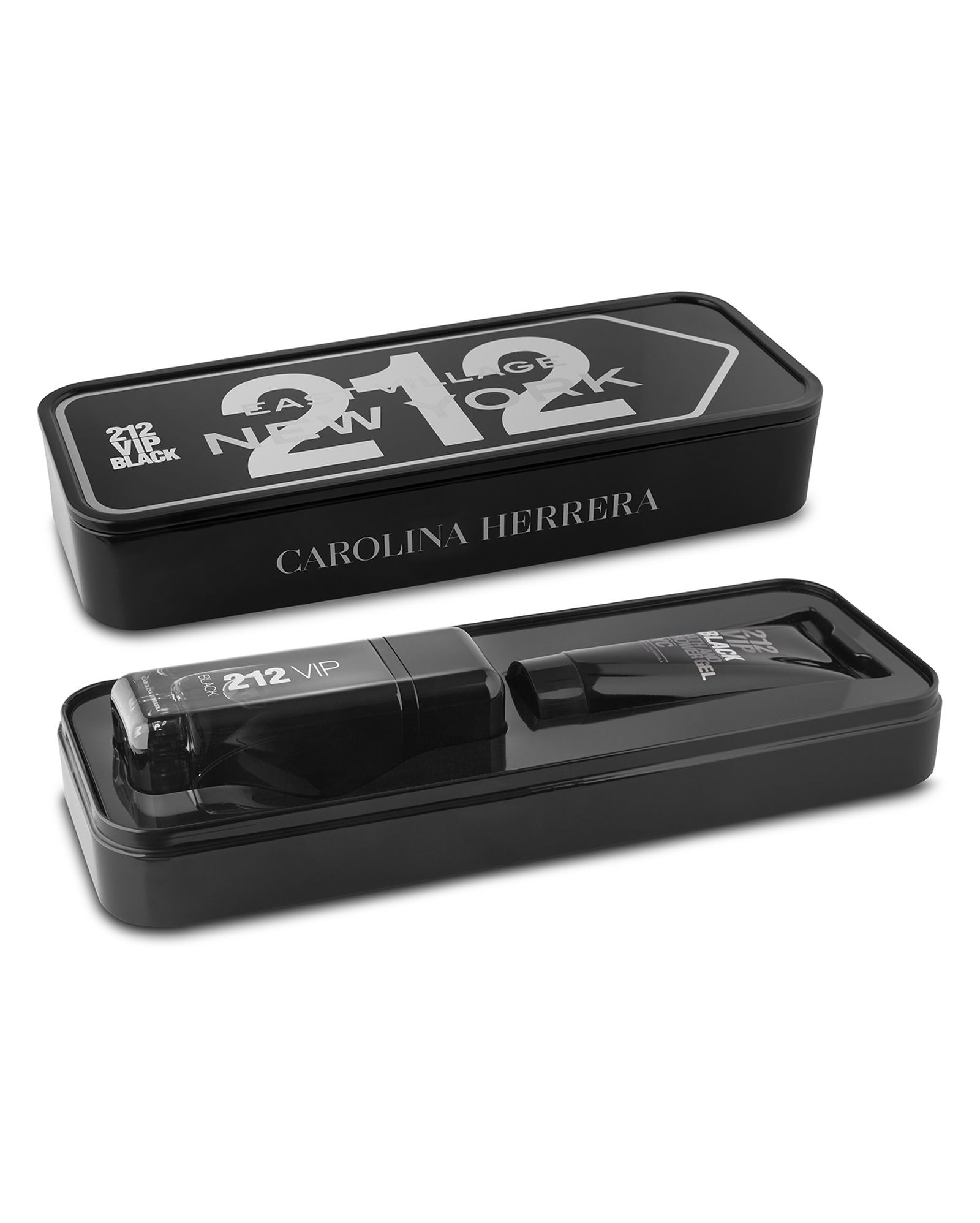 Kit Coffret 212 VIP Black EDP 100ml + Gel de Banho 100ml