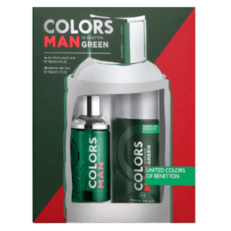 Kit Coffret Benetton Colors Man Green EDT 100ml + Desodorante 150ml