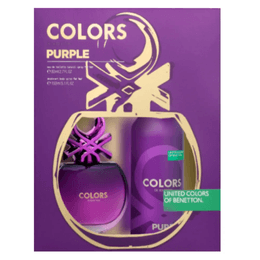 Kit Coffret Benetton Colors Purple Feminino EDT 80ml + Desodorante
