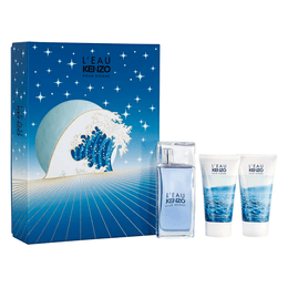 Kit Coffret Kenzo L’Eau Par Homme EDT + 2 Géis de Banho para Corpo e Cabelo