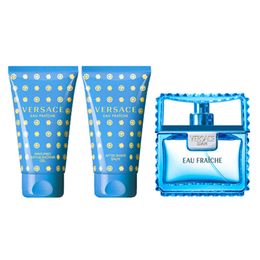 Kit Coffret Versace Eau Fraîche Man Masculino EDT + Gel de Banho + Pós-Barba