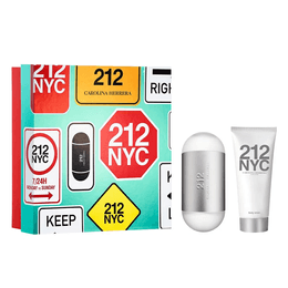Kit Coffret 212 NYC Carolina Herrera EDT 100ml + Body Lotion 100ml