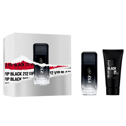 Kit Coffret Carolina Herrera 212 Vip Black EDP 100ml + Gel de Banho 100ml