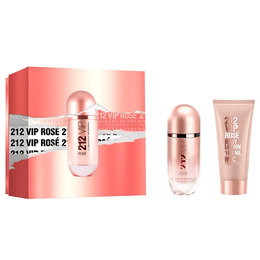 Kit Coffret Carolina Herrera 212 Vip Rosé EDP 80ml + Hidratante Corporal 100ml