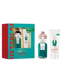 Kit Coffret Benetton Sisterland Green Jasmine EDT 80 Ml + Body Lotion 75 Ml