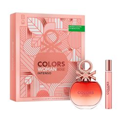 Kit Coffret Benetton Colors Rose Woman EDP 80ml + Travel Size 10ml