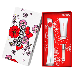 Kit Coffret Flower Kenzo EDP 100ml + Body Lotion 75ml + Travel Size 10ml