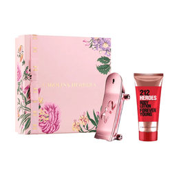 Kit Coffret Carolina Herrera 212 Heroes Her EDP 80ml + Body Lotion 100ml