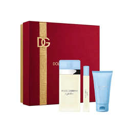 Kit Coffret Dolce & Gabanna Light Blue EDT 100ml + Body Cream 50ml + Travel Size 10ml