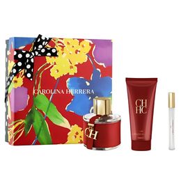 Kit Coffret Carolina Herrera CH EDT 100ml + Body Lotion 100ml + Travel Size 10ml