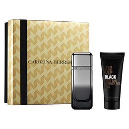 Kit Coffret Carolina Herrera 212 Vip Black Elixir 100ml + Shower Gel 100ml
