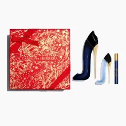 Kit Coffret Carolina Herrera Good Girl EDP 80ml + Good Girl Hairmist 30ml EDP + Travel Size 10ml